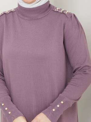 Gül Kurusu Merserize Tüylenmez Şık Tunik - 2