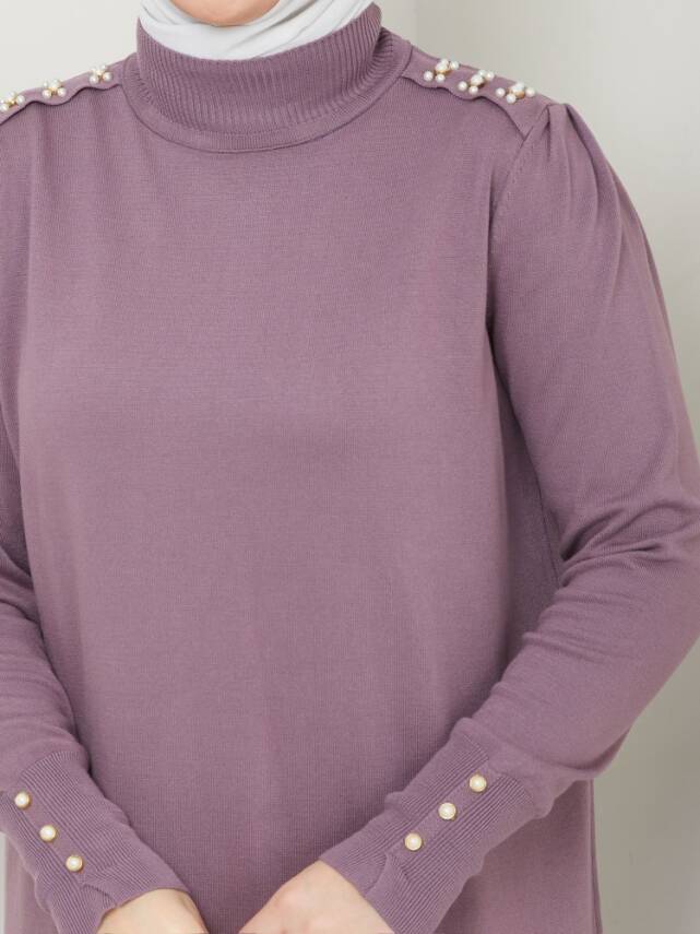 Gül Kurusu Merserize Tüylenmez Şık Tunik - 2