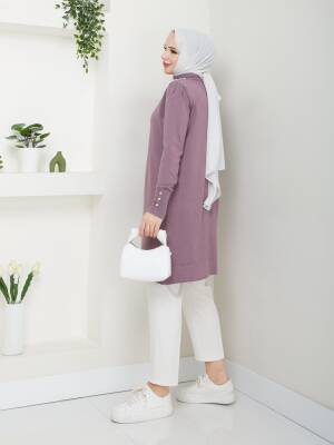 Gül Kurusu Merserize Tüylenmez Şık Tunik - 3